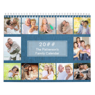 Linen 3 Photos per Month with Notes Section 2022 Calendar