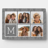 Linen and Grey Instagram 5 Photo Collage Monogram