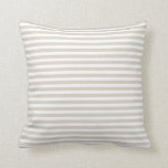 Linen Beige and White Nautical Stripes Cushion<br><div class="desc">Cute preppy nautical horizontal stripe pattern. Click Customise It to add text and images to create your own unique one of a kind design!</div>