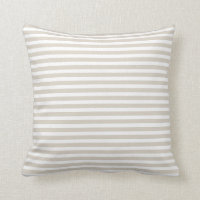 Linen Beige and White Nautical Stripes