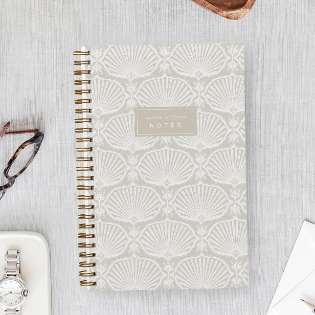 Linen Beige | Deco Fans Personalised Notebook (Creator Uploaded)