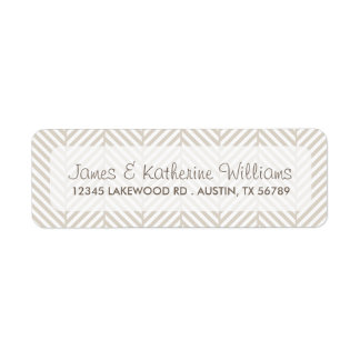 Linen Beige Herringbone Chevron Modern Wedding