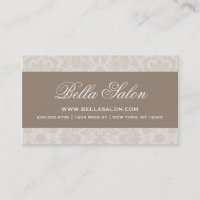 Linen Beige & Mocha Brown Elegant Vintage Damask
