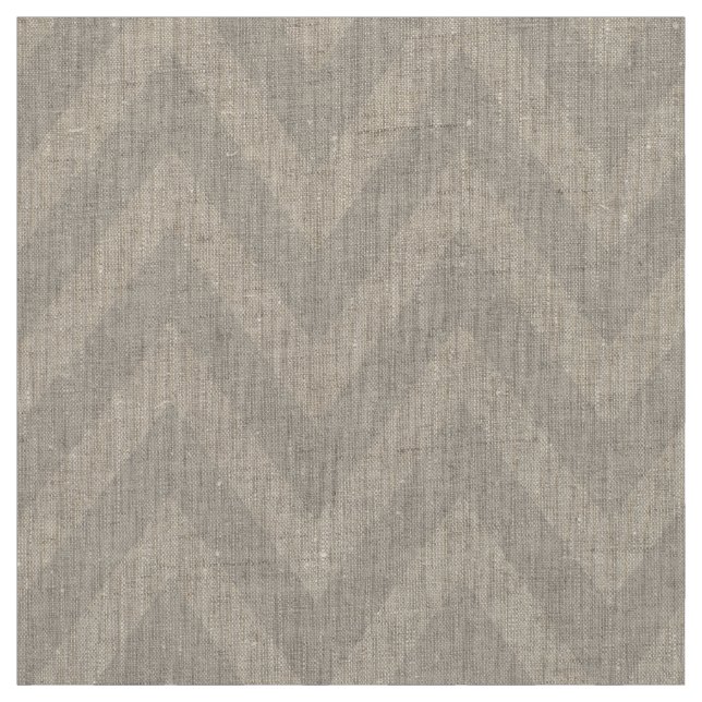 Linen Beige Modern Chevron Large Scale Fabric (Swatch)