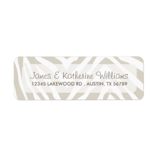Linen Beige Zebra Animal Print Modern Wedding