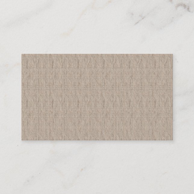 Linen Burlap Business Cards (Front)