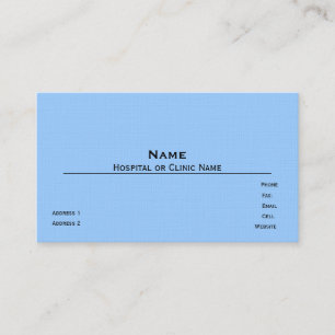 Linen Business Card Template (Sky)