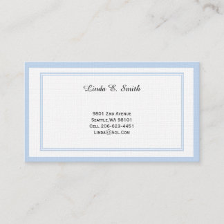 Linen Classic Bordered Calling Card