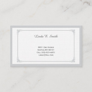 Linen Classic Bordered Calling Card