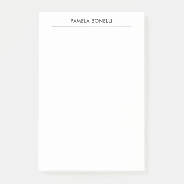 Linen Classical Minimalist Professional Plain Post-it Notes (Front)