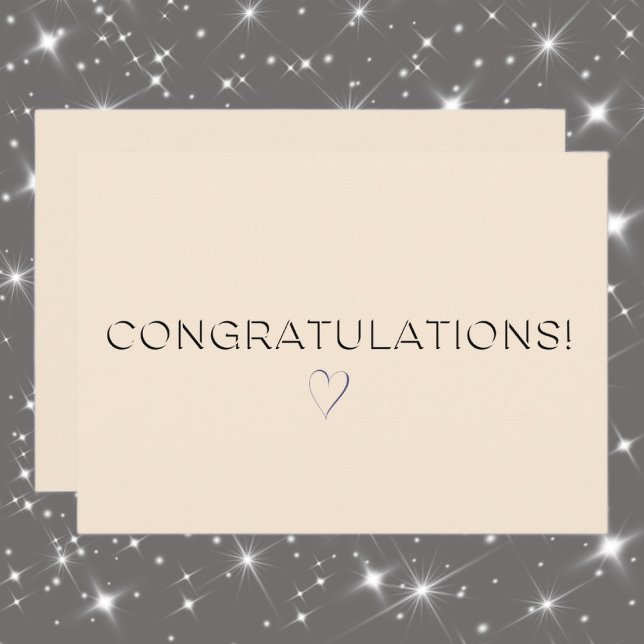 Linen Colour Elegant All Occasion Congrats Flat Card (Creator Uploaded)