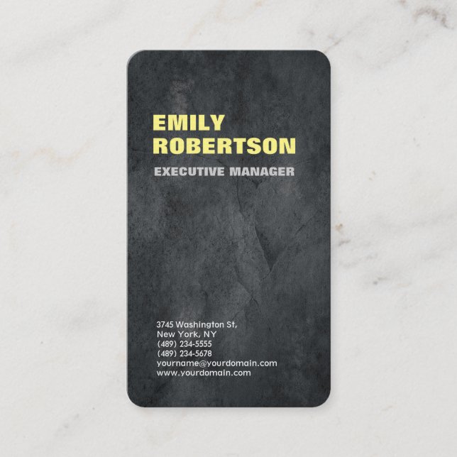 Linen Creative Grey Trendy Modern Minimalist Plain Business Card (Front)