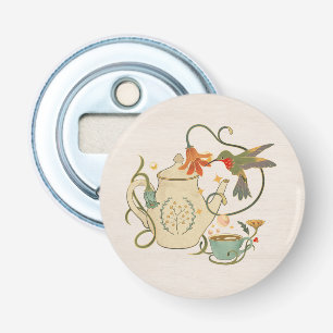 Linen Faecore floral Tea Party Bottle Opener