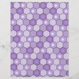 Linen Finish paper  Patchwork lilac / purple