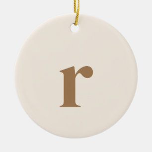 Linen Initial Letter   Trendy Minimalist Ceramic Tree Decoration