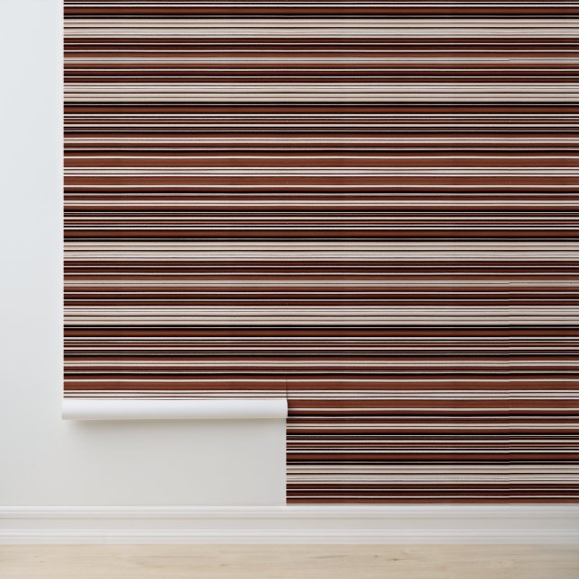 Linen Luxury Modern Brown White Texture Collection Wallpaper (Application)