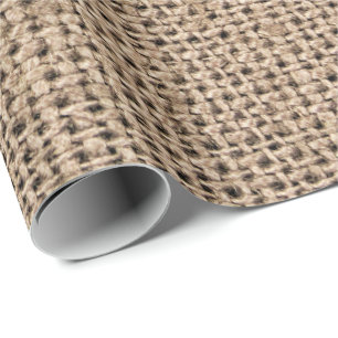 Linen Powder Beige Brown Wedding Bridal Graduate Wrapping Paper
