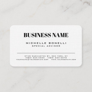 Linen Professional Modern Elegant Minimalist Plain Business Card