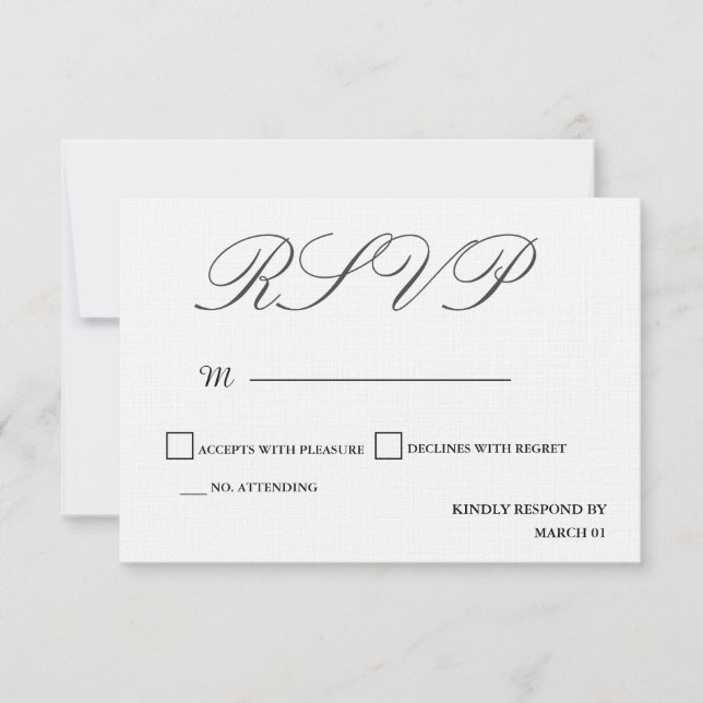 Linen Response Reply Modern Plain Minimalist (Front)