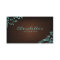 Linen Salon Spa Floral Business Card Brown Blue