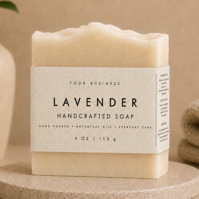 Linen Soap Small Business Belly Band Label (Creator Uploaded)