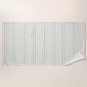 Linen stripes boho texture cottagecore modern geo beach towel