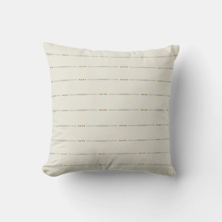 Linen stripes boho texture cottagecore modern geo  cushion