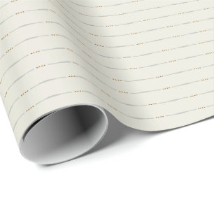 Linen stripes boho texture cottagecore modern geo wrapping paper