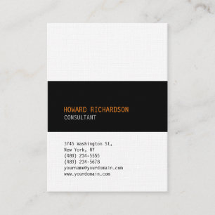 Linen Stylish Minimalist Elegant Plain Gray Black Business Card
