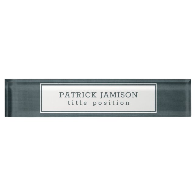 Linen Texture  Desk Name Plate (Front)