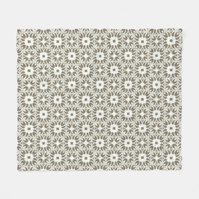 Linen Trellis Fleece Blanket (Front (Horizontal))