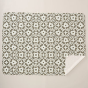 Linen Trellis Sherpa Blanket