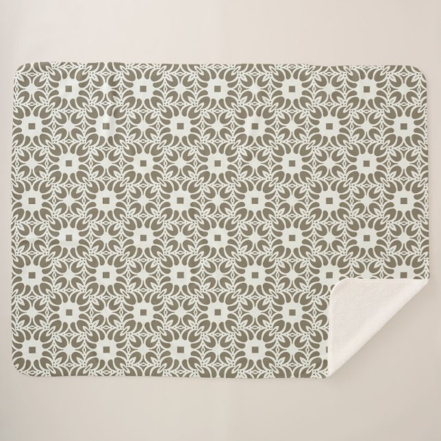 Linen Trellis Sherpa Blanket (Front (Horizontal))