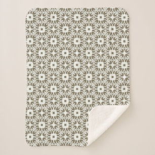 Linen Trellis Sherpa Blanket