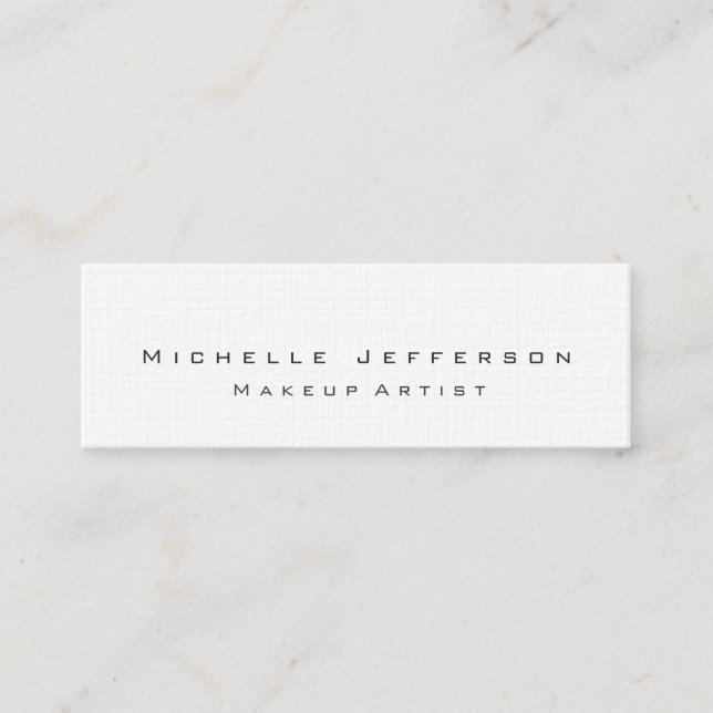 Linen Trendy Makeup Artist Stylish Business Card (Front)