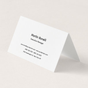 Linen Unique Classical Simple White Business Card