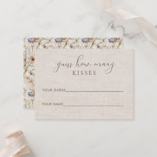 Linen Wildflower Bridal Shower Game Card