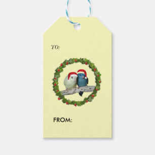 Lineolated Parakeet Santas Gift Tags