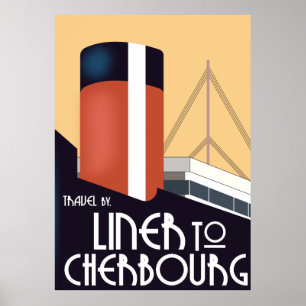 Liner to Cherbourg Poster