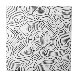Lines Abstract Liquid Pattern Tile