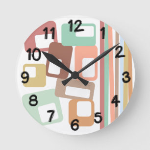 Lines and Rectangles  Round Clock