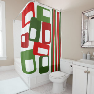 Lines and Rectangles Shower Curtain