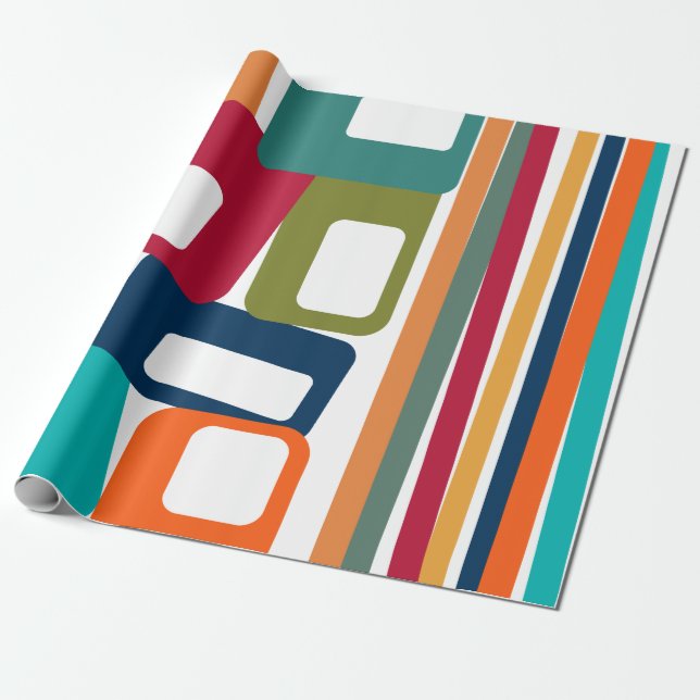 Lines and Rectangles  Wrapping Paper (Unrolled)