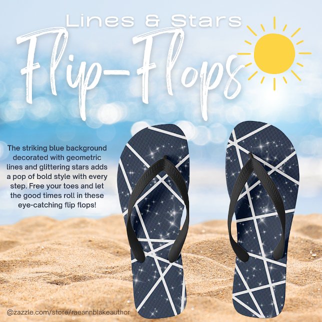 Lines and Stars Flip Flops (Creator Uploaded)