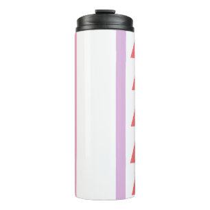 Lines and triangles pattern thermal tumbler