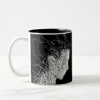 Lines Artwork Two-Tone Coffee Mug