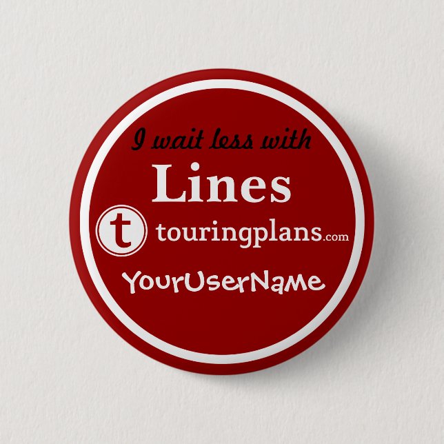 Lines Button - Design 3 (Red) (Front)