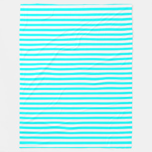 Lines Design Aqua Fleece Blanket