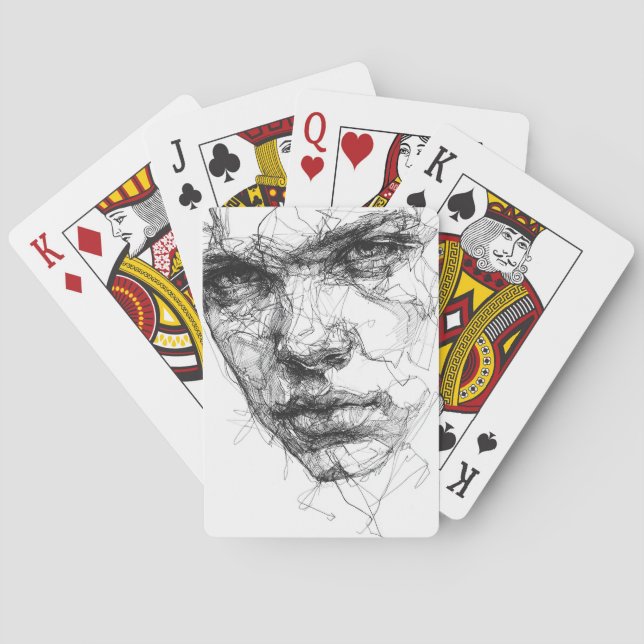 Lines of a Fractured Gaze Playing Cards (Back)
