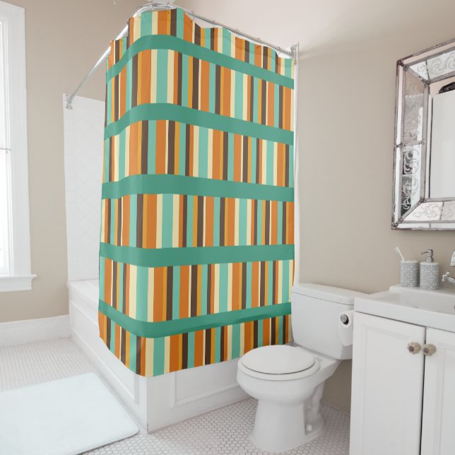 Lines of Stripes  Shower Curtain (In Situ)